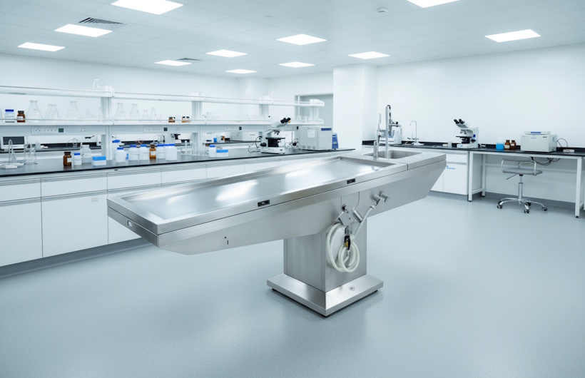 Produsen-Custom-Meja-Autopsi-Stainless-Steel-Berstandar-Teknostainless