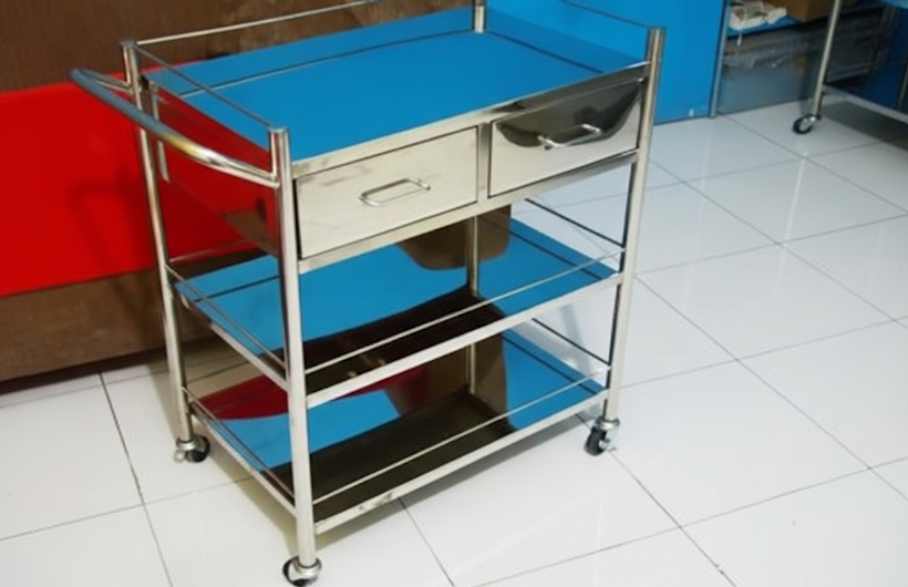 Produsen-Troli-Medis-Stainless-Steel-Produsen-Langsung-Harga-Terjangkau-Teknostainless