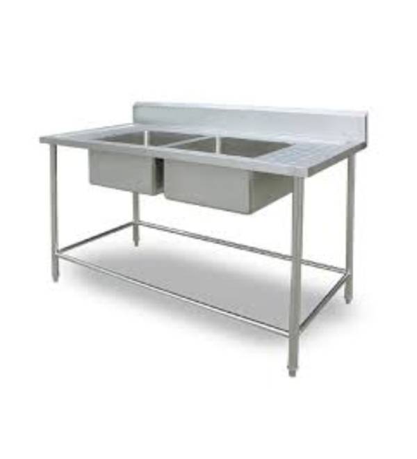 DOUBLE SINK WITH TABLE