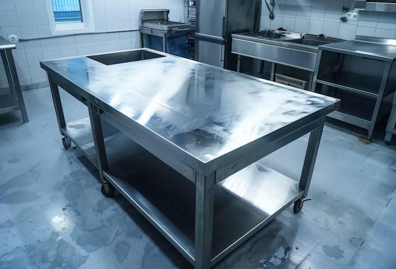 Rekomendasi Produsen Meja Dapur Cafe Stainless Minimalis dengan Desain Elegan untuk Open Kitchen