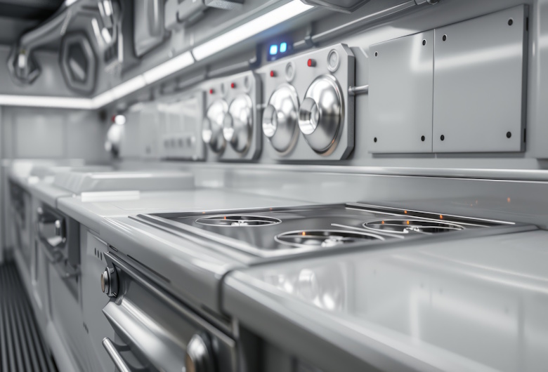 Jasa-Custom-Kitchen-Katering-Stainless-Lengkap-Meja-Potong-Sink-3-Bowl-Rak-Besar-Kompor-Industri-Oven-Teknostainless