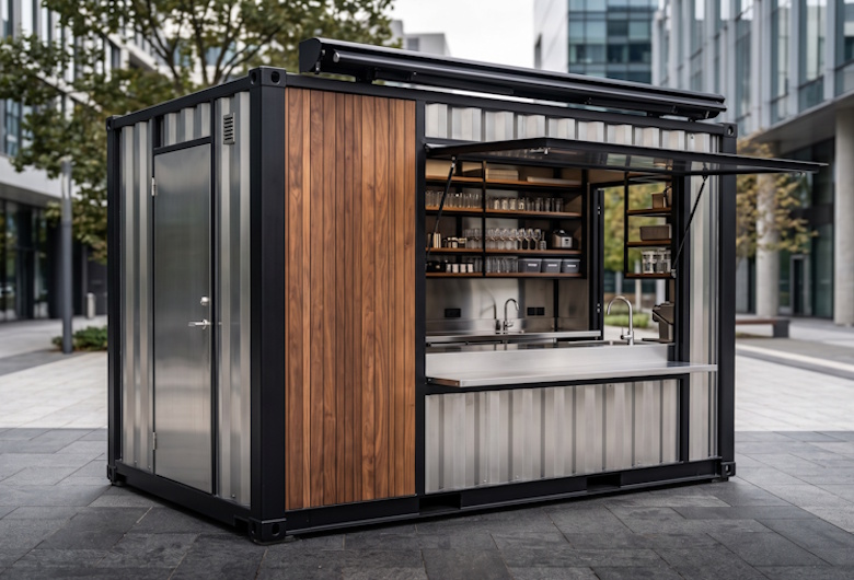 Tekno Stainless Produsen Booth Container yang Menyediakan Desain Custom Ukuran, Warna, & Fitur Sesuai Kebutuhan

